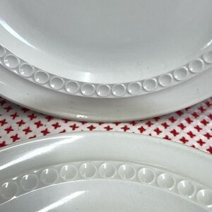 Vintage shenango china plates white anchor hocking ab-41 replacement